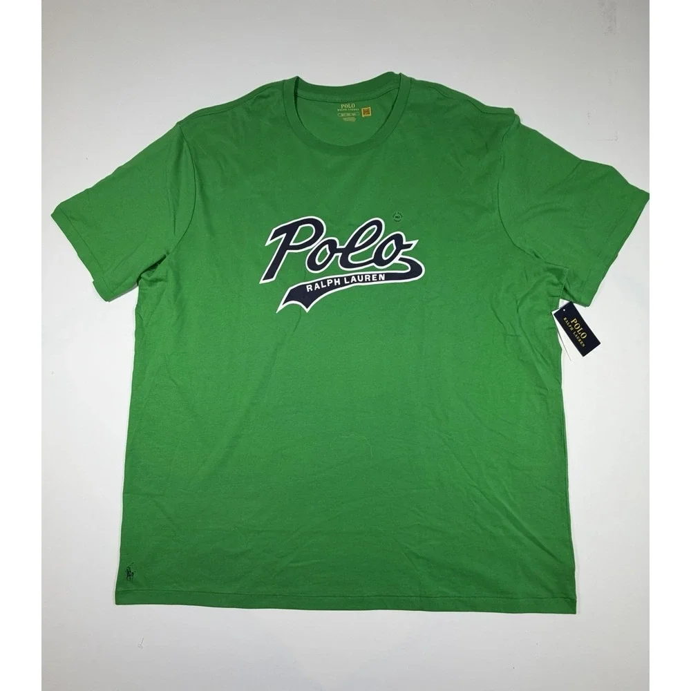 Polo Ralph Lauren Print Shop Green Stitch Pony Logo Tee Shirt Men's 3XL Tall NWT